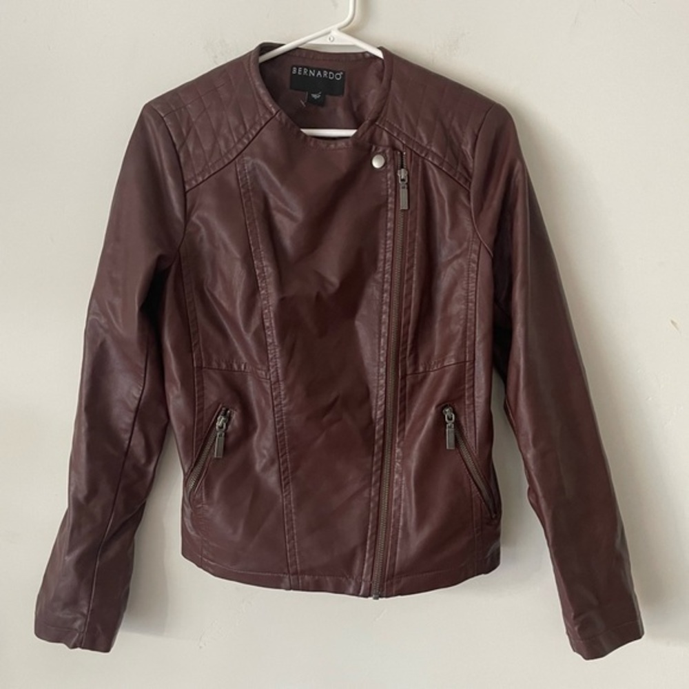 BERNARDO Faux Leather Women Jacket Size M